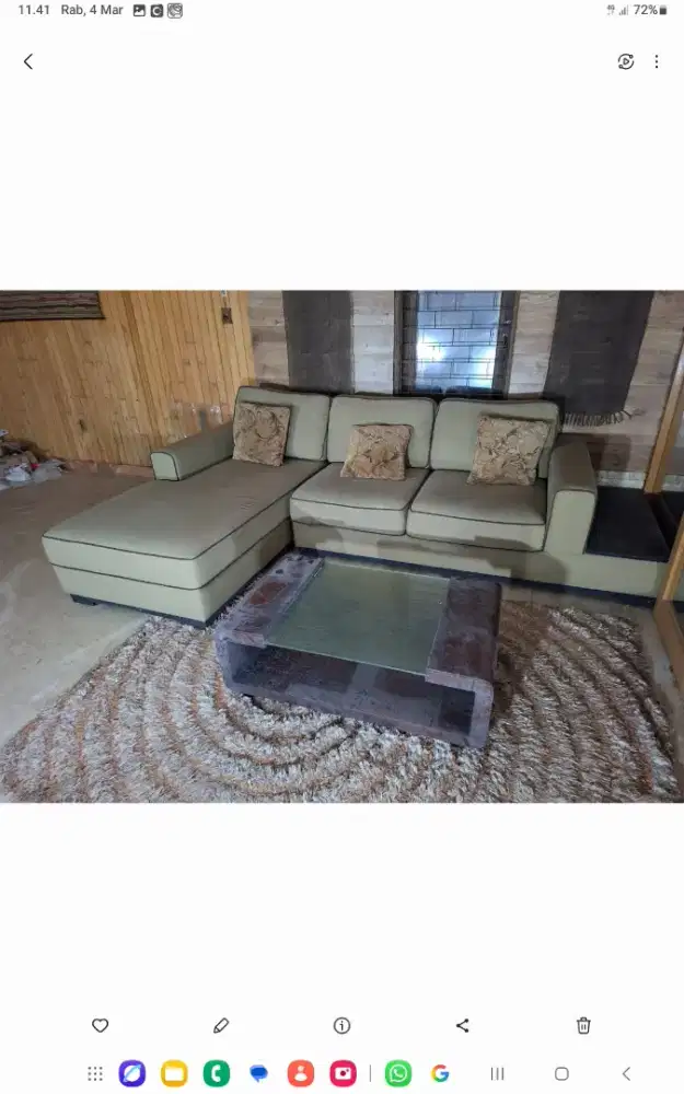 1 Set Sofa Letter L, Bekas