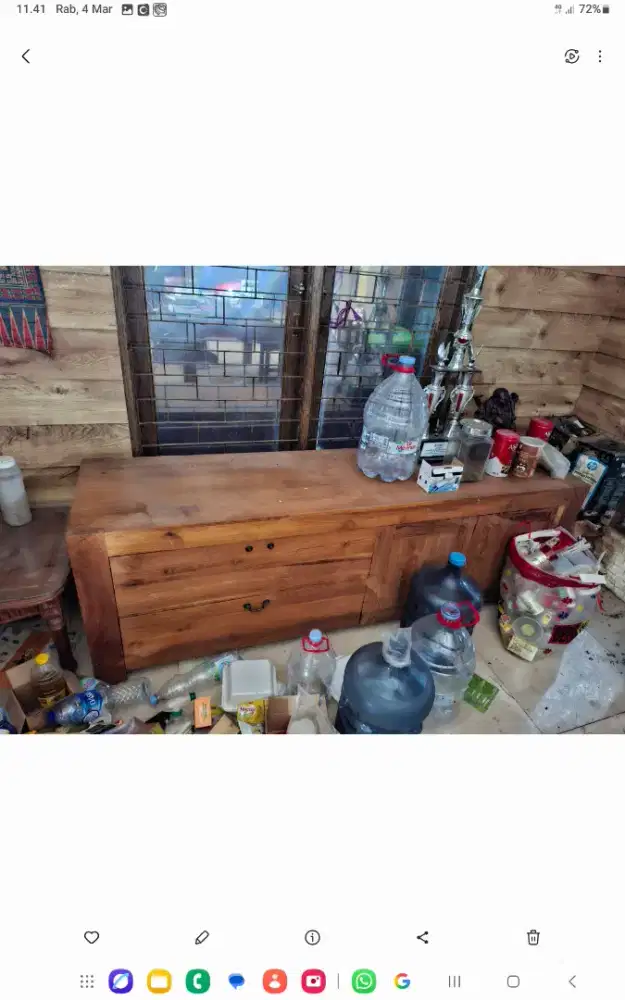 Bufet Kayu Jati, Bekas