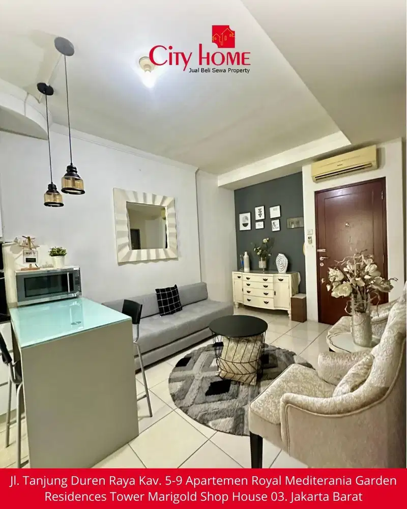 Sewa Apartemen Furnished di Mediterania Garden Residences 2