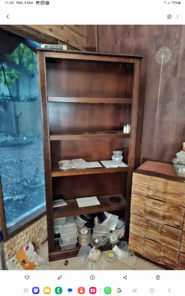 Rak Lemari Piring/Pecah Belah Kayu Jati, Bekas