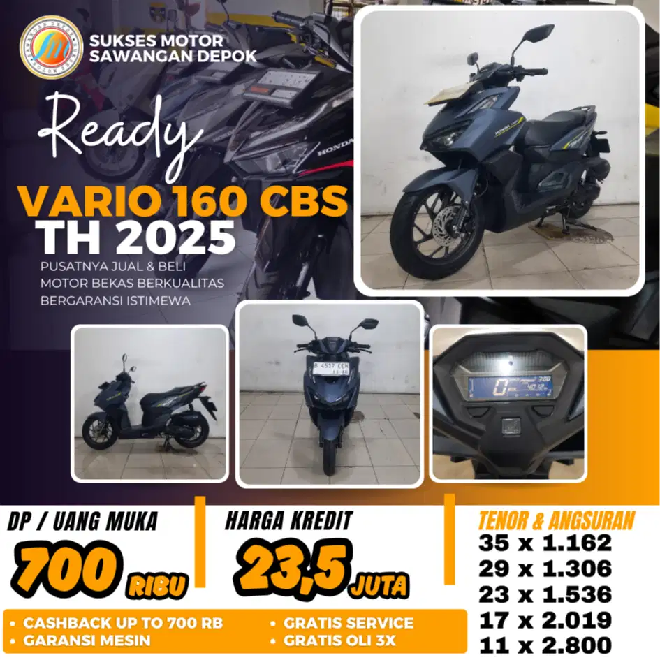 VARIO 160 CBS TH 2025 BIRU DOF MULUS BISA CASH KREDIT BERGARANSI