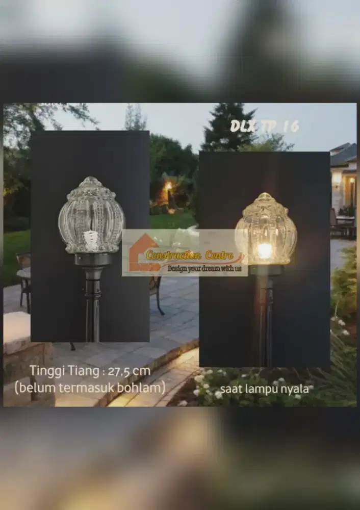 lampu taman kaca
