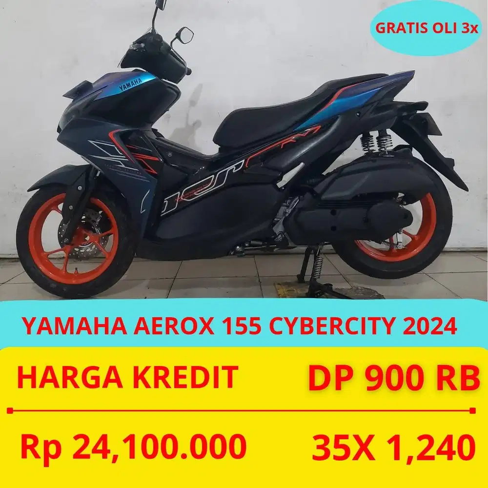 PROMO SUKSES MOTOR YAMAHA AEROX 155 CYBERCITY 2024 DP MURAH 900 RIBU