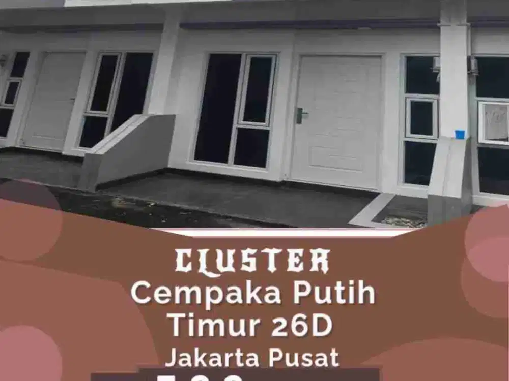 Cluster Murah Minimalis Modern 2 Lantai di Cempaka Putih Timur, Jakarta Pusat