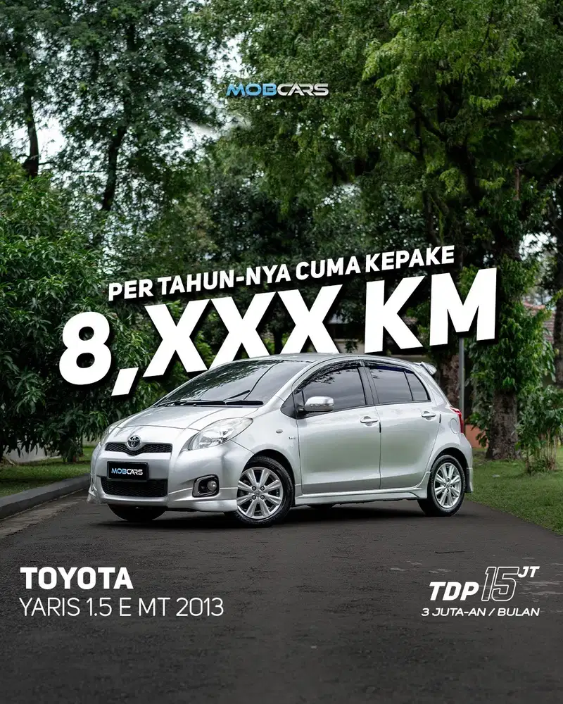 YARIS 1.5 E MT 2013 SILVER FREE GARANSI MESIN 1 TH
