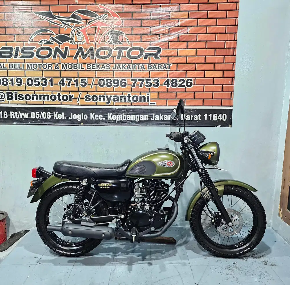 MEWAH! KAWASAKI W175 SE ARMY W 175 TAHUN 2019 / 2018 HIJAU DOFF