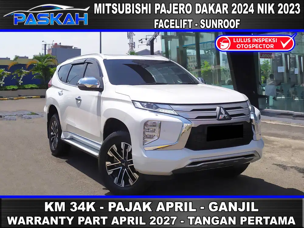 Sunroof Bunga=4% Km=34rb Ganjil MITSUBISHI Pajero Dakar 2024 nik 2023
