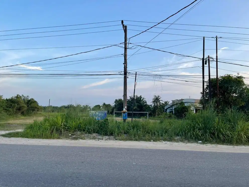 Dijual Tanah Dipinggir Aspal Lintas, Cocok untuk Pabrik/Gudang