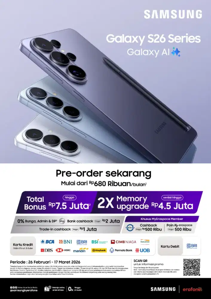 PROMO PRE ORDER GALAXY S26 SERIES