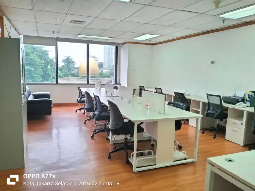 SEWA KANTOR DI JAKARTA SELATAN  SUDIRMAN 119M2  FURNISHED  185K NEGO