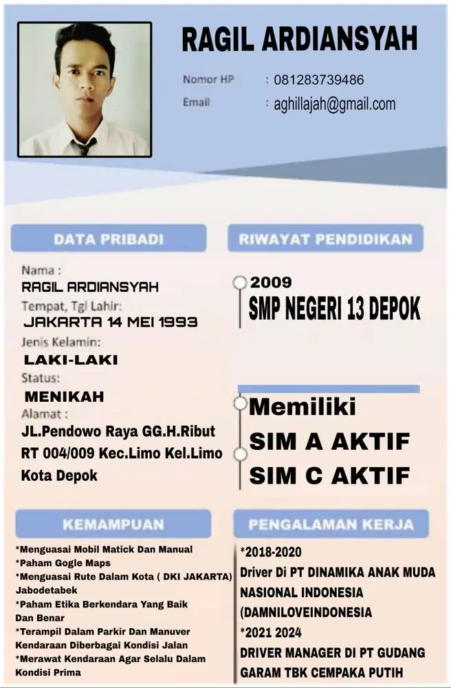 Jasa DRIVER Lowongan Driver