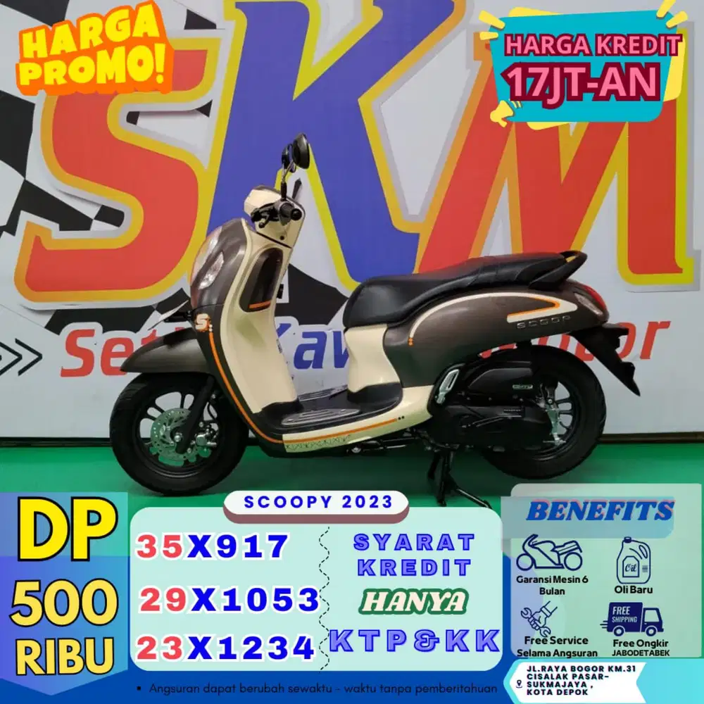 Syarat kredit KTP&KK Honda Scoopy th 2023 cash/credit