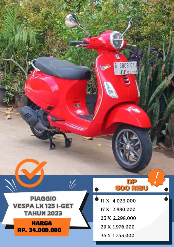 KM 6 RB!! VESPA LX 125 I-GET TAHUN 2023