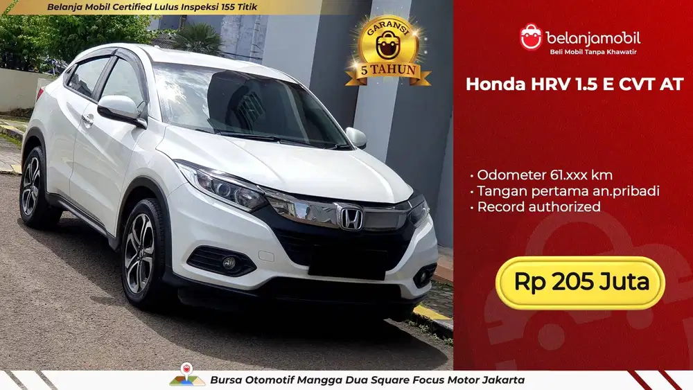 [ GARANSI 5TH ] Honda HRV HR-V HR V 1.5 E CVT AT 2021/2022