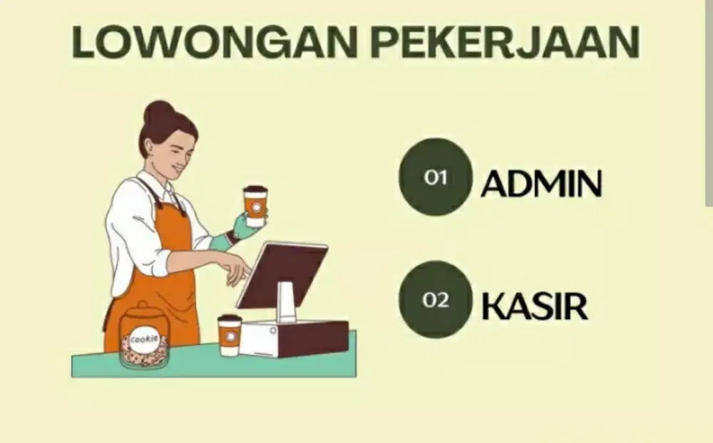 • WE ARE HIRING • POSISI: KASIR