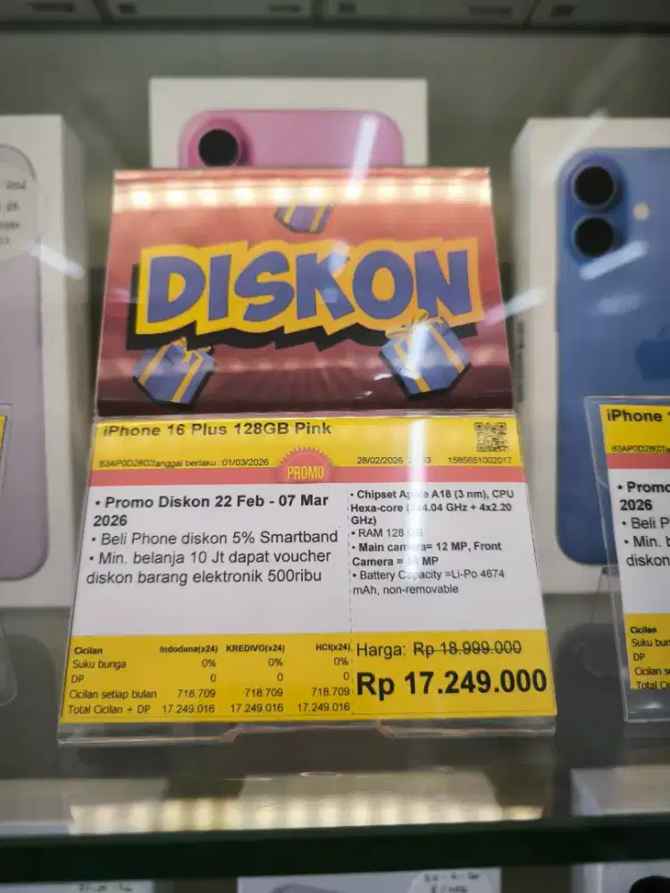 Apple iPhone 16 Plus 128GB Pink