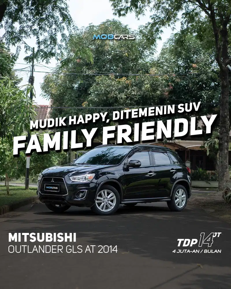 OUTLANDER 2.0 GLS AT 2014 HITAM FREE E-TOLL 1 JT