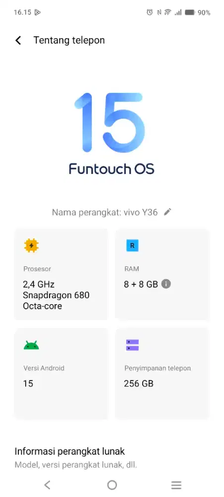 Vivo y36 ram garang