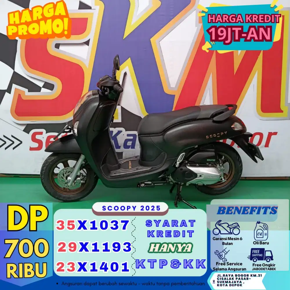 Proses kredit secepat kilat Honda Scoopy th 2025 cash/credit