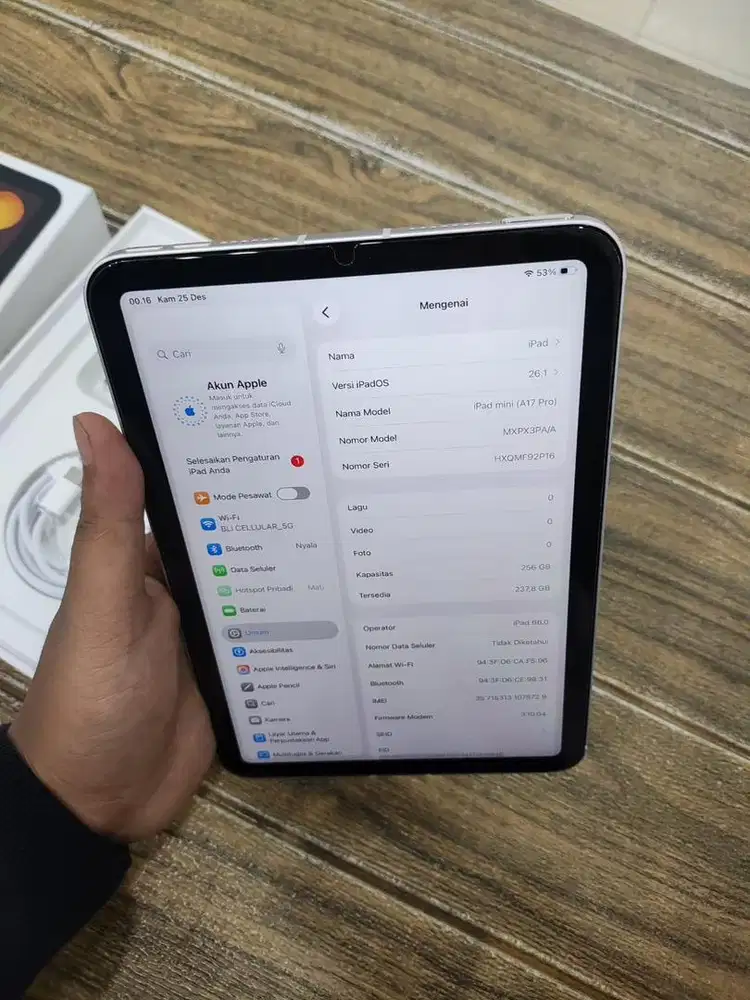 Ipad mini 7 256 celluler (esim) ibox like new