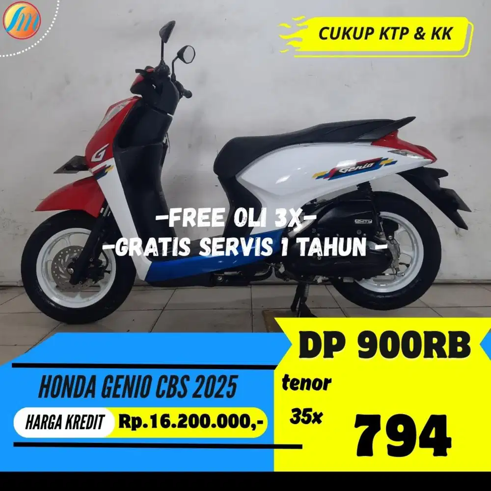 HONDA GENIO CBS 2025 DP 900RIBU ANGSURAN SANGAT TERJANGKAU BERGARANSI