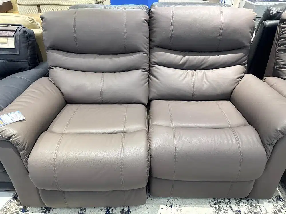 manual recliner 2 st pvc darm brown