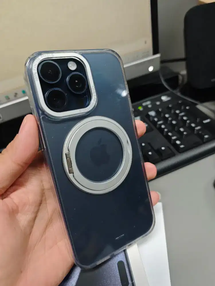 Jual iphone 15 Pro max 256GB ibox blue
