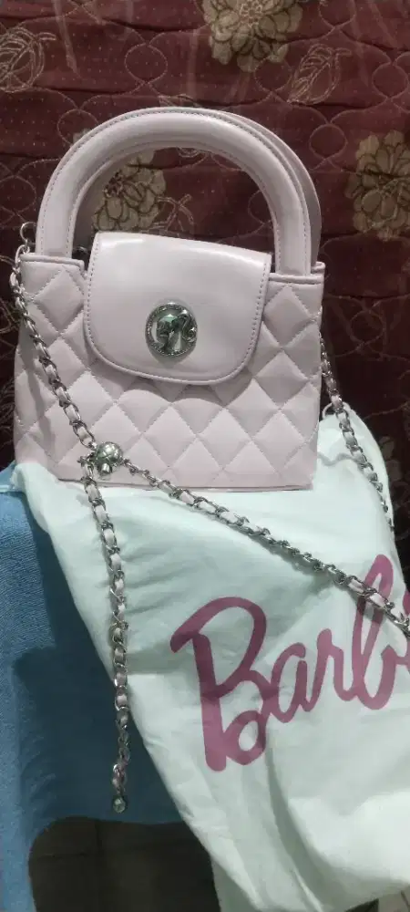 Tas selempang prilly pink barbie