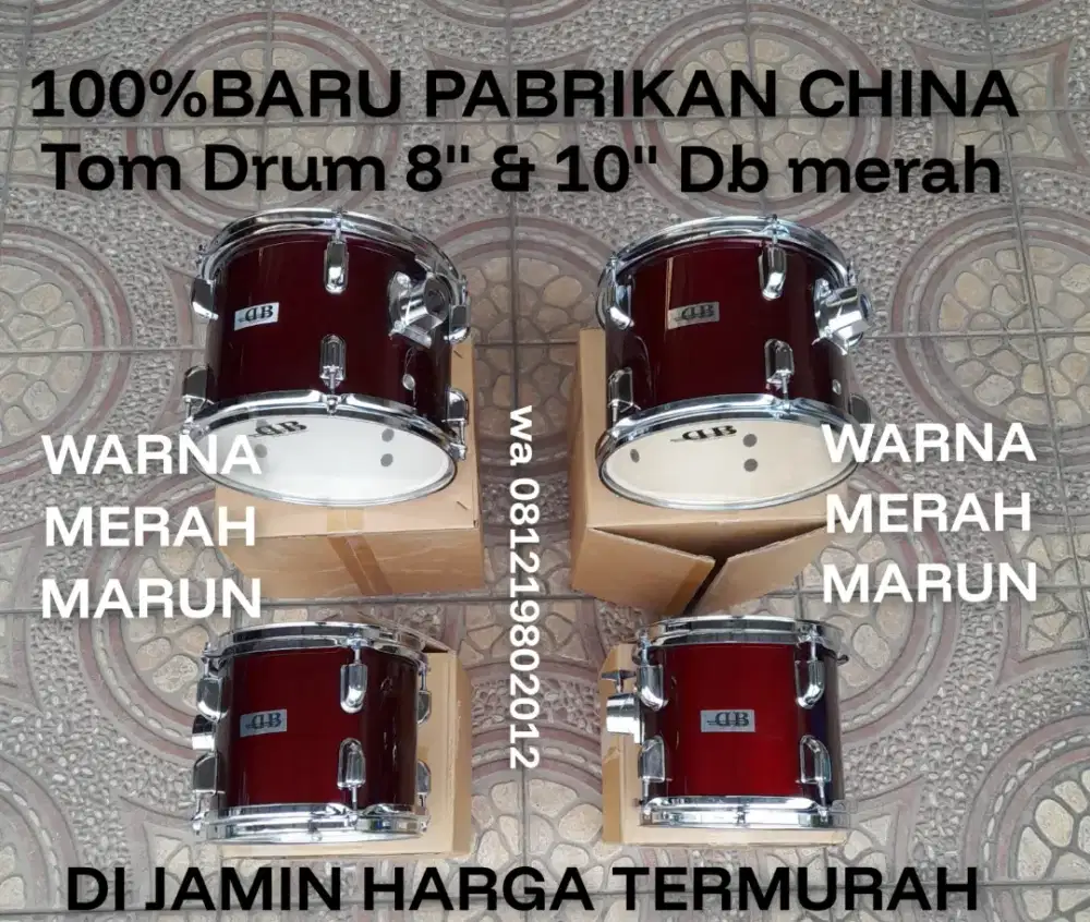 100%br TERMURAH 8 TOM 10 DRUM TOM
