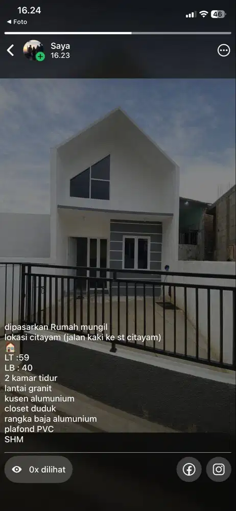 Dijual Rumah Minimalis