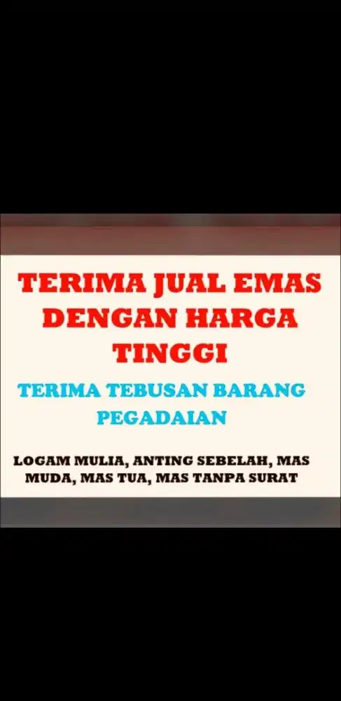 Terima emas dari toko lain