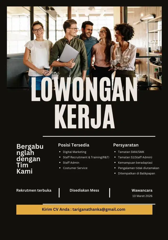 Loker terbaru butuh cepat nich