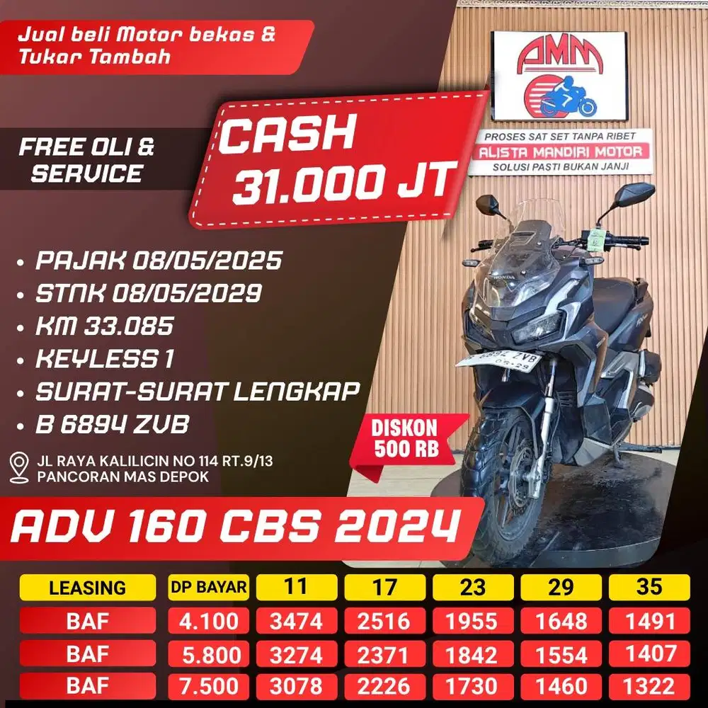 ADV 160 CBS 2024 KREDIVO INDODANA GOPAYLATER SPAYLATER ALLOBANK ALISTA