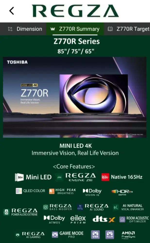 TV 65 INCH MINI LED