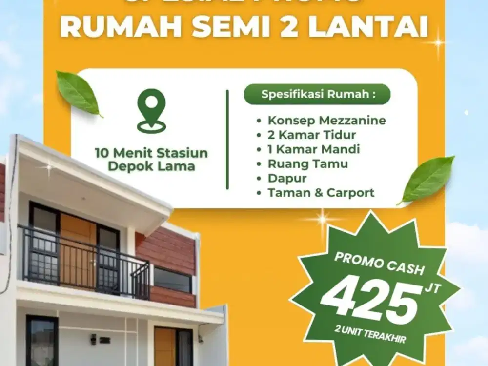Dijual Rumah Ready Di Cipayung Depok Dekat Stasiun Depok Lama