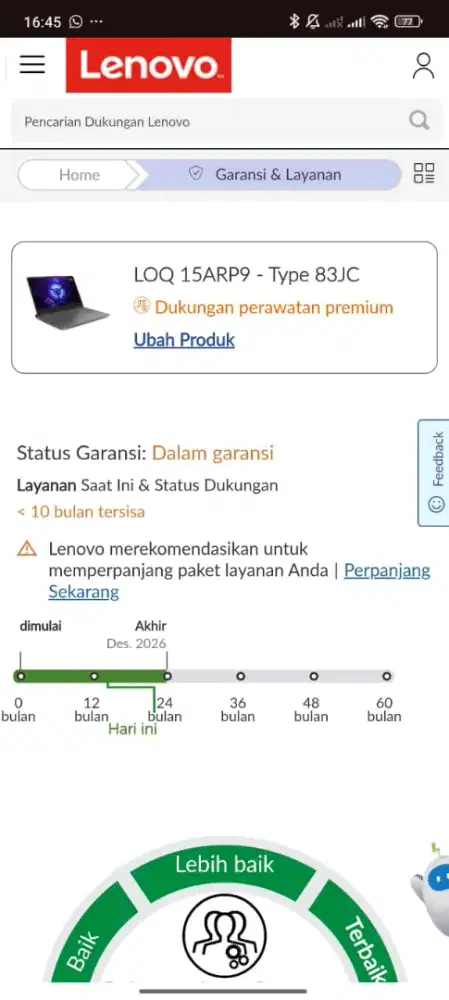 Laptop Lenovo LOQ Ryzen 7 7435HS RTX 4060