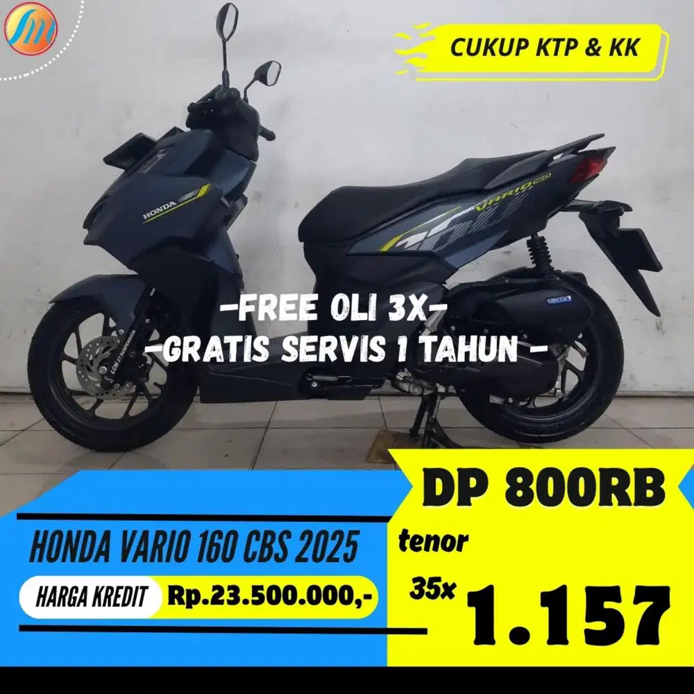HONDA VARIO 160 CBS 2025 DP 800RIBU ANGSURAN TERJANGKAU BERGARANSI