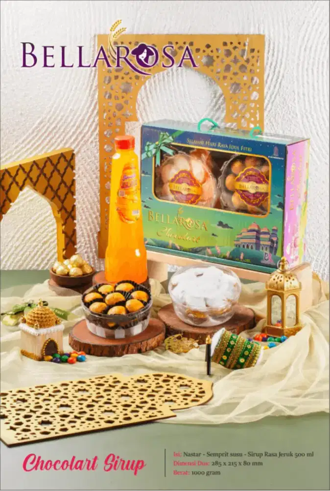 BELLAROSA CHOCOLART SIRUP KUE LEBARAN PARSEL HAMPERS IDUL FITRI