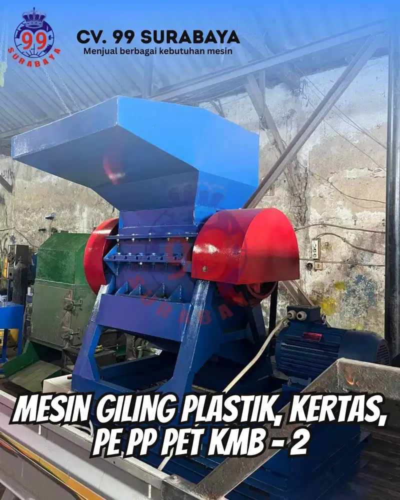 Mesin Pencacah Plastik dan Kertas Kapasitas 200Kg/Jam Siap Pakai