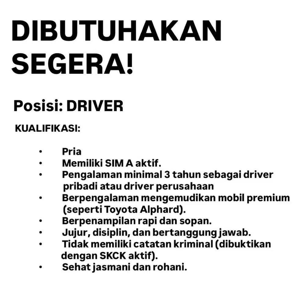 Driver Perusahaan