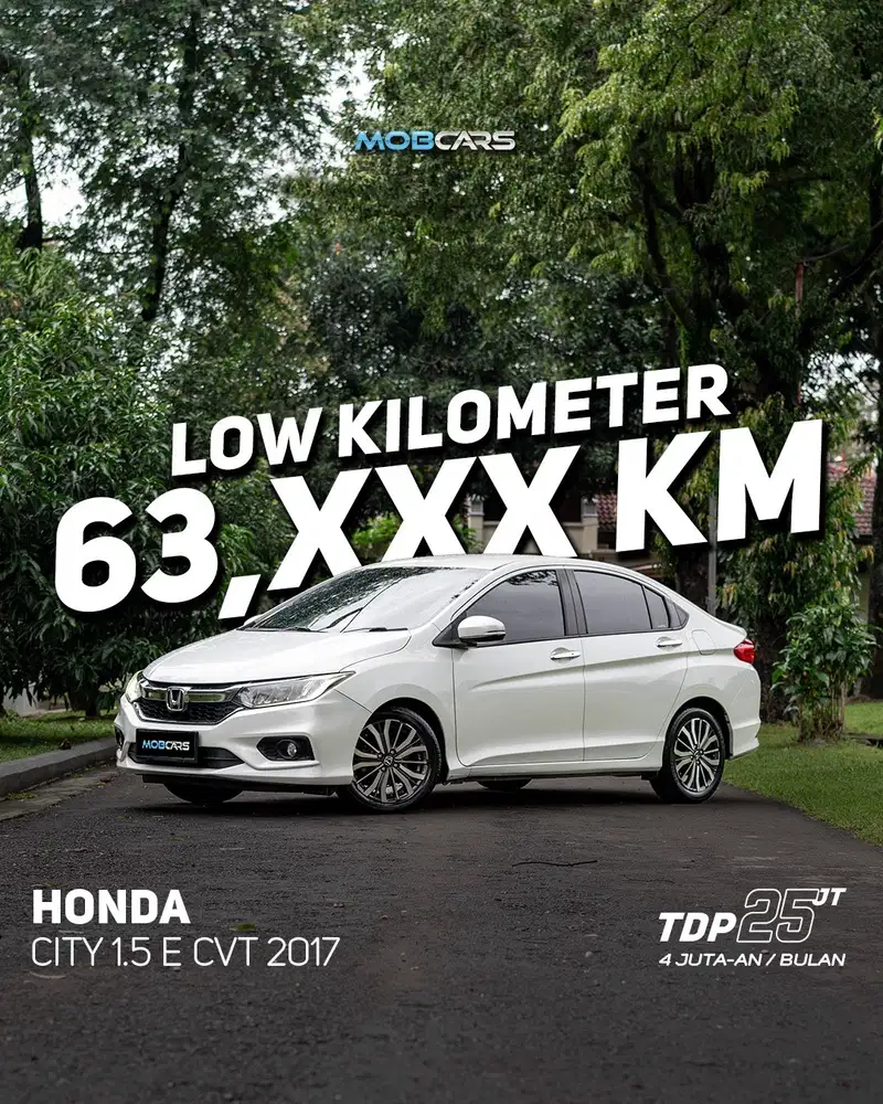 CITY 1.5 E CVT 2017 PUTIH FREE DETAILING 2 TAHUN