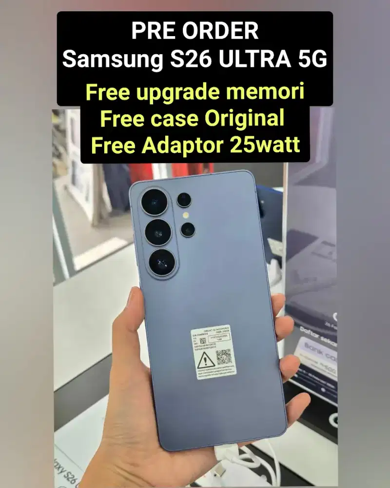 Rp.22.999 ‼️
PRE ORDER SAMSUNG S26 ULTRA ‼️
RESMI SEIN ORIGINAL ‼️