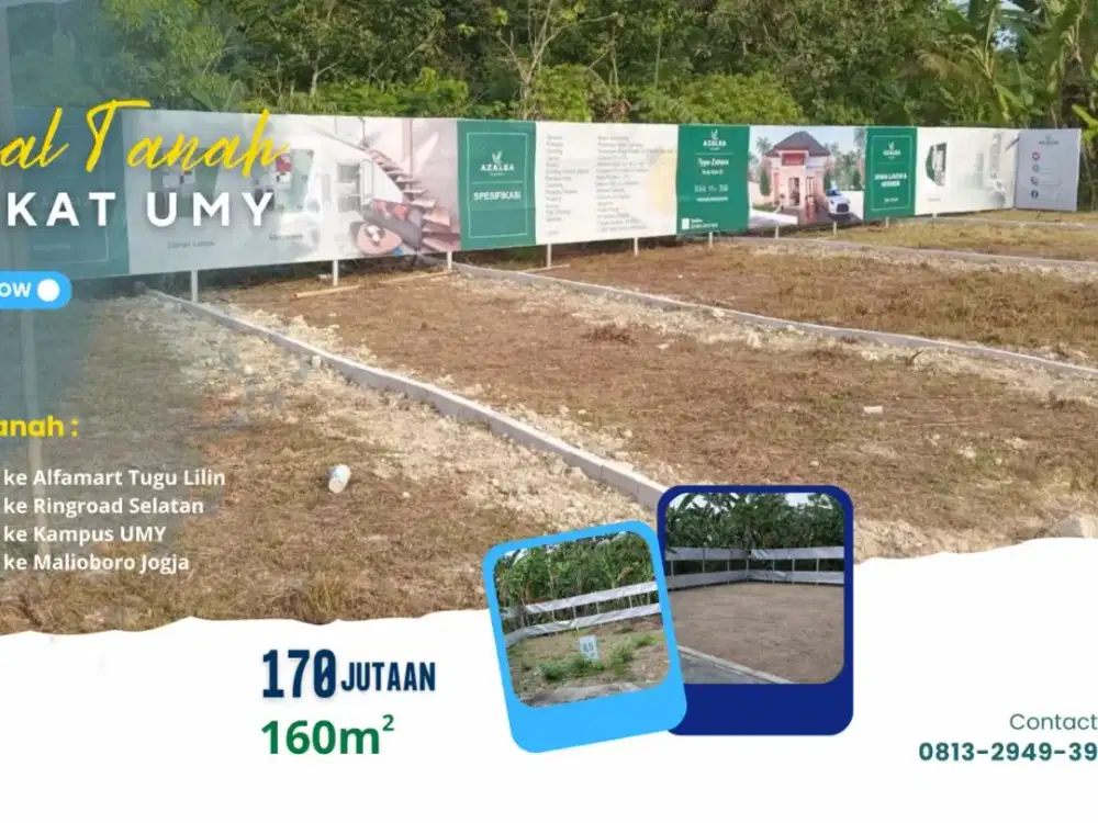 TANAH MURAH JOGJA 100 JUTAAN LOKASI DALAM PERUMAHAN DI BANGUNJIWO