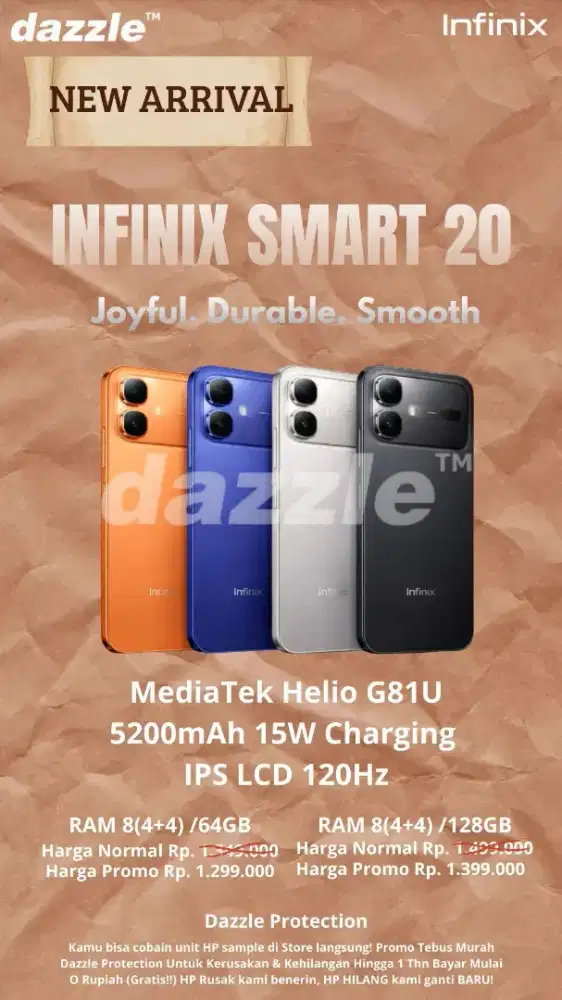 INFINIX SMART 20 4/64 NEW ARRIVAL