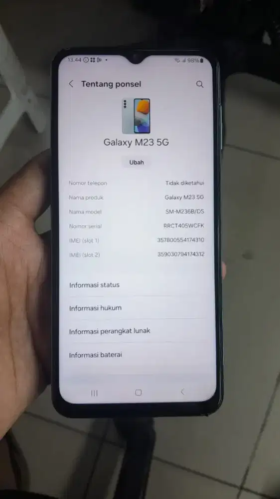 Samsung m23 5G ram 6/128