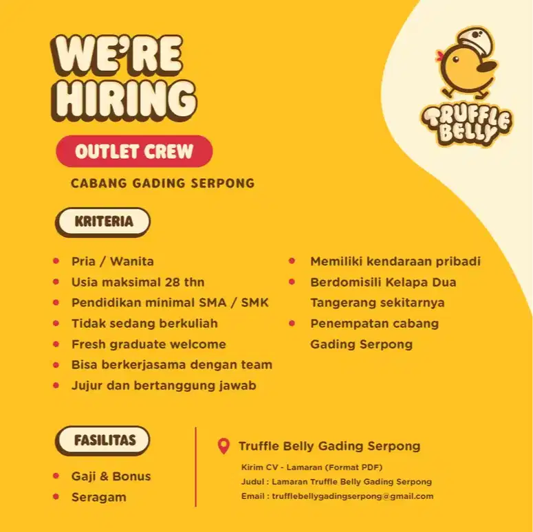 Lowongan Kerja Truffle Belly Gading Serpong