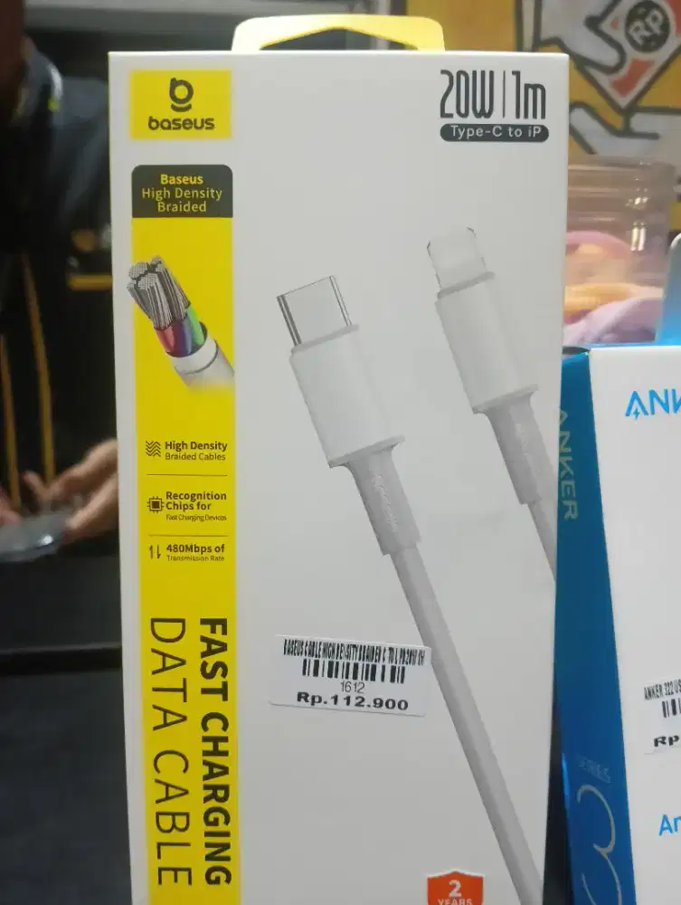 BASEUS CABLE HIGH DENSITY BRAIDED C TO L PD 20W 1M | ATLANTIS DAHSYAT