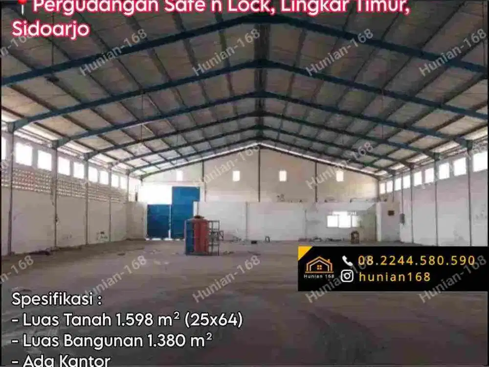 Jual Gudang Pergudangan Safe n Lock Lingkar Timur Candi Sidoarjo SIRIE CIP Raya Sinar Buduran Gedangan
