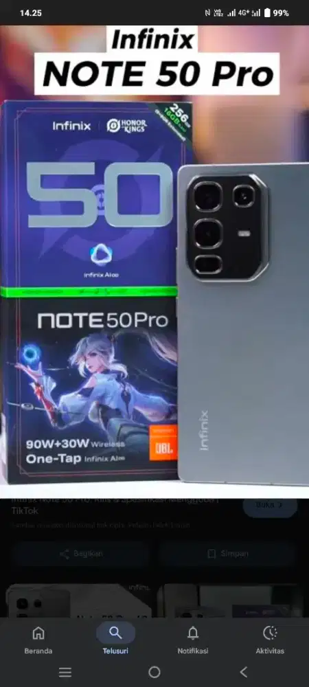 Infinix note 50 pro 8/256