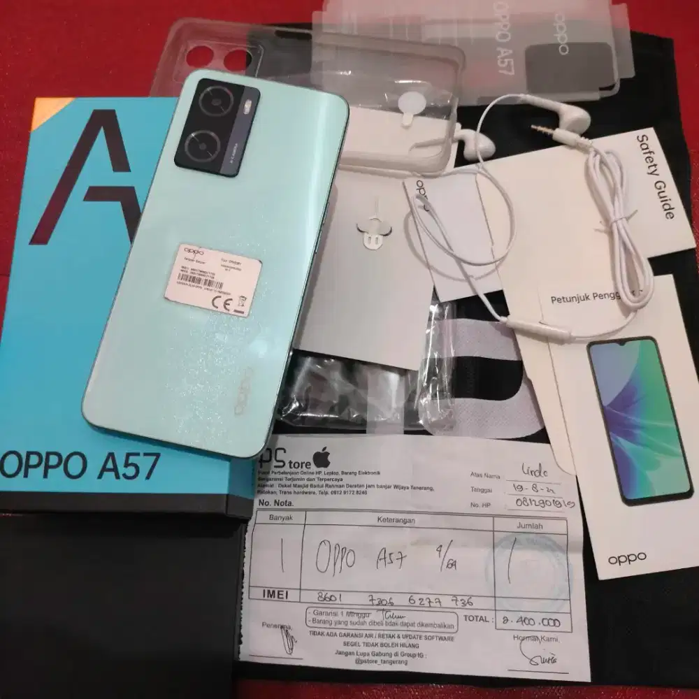 Dijual hp Oppo a57 masih kaya baru